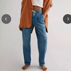 NWT We The Free Luna Denim Pull On Pants - XS/ It Blue